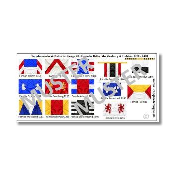 1:72 Mittelalter German Knights Flags / Banner # 3 TSF-129