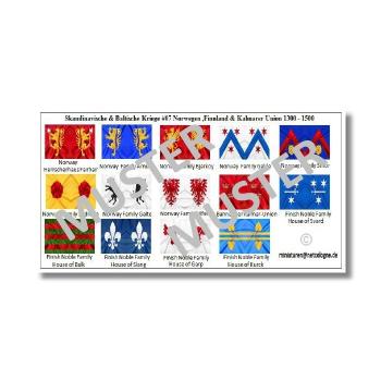 1:72 Mittelalter Finish & Norway Knights Flags / Banner # 7 TSF-144