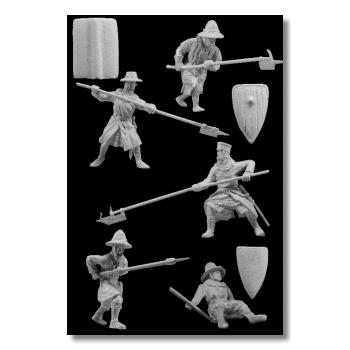 Valdemar-Miniatures: VM054 Medieval Infantry Spearmen 1:72