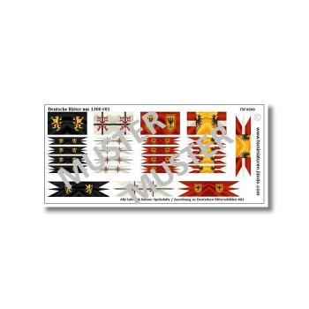 1:72 Flags / Banner Medieval 13. Century German Knights # 1 TSF-160