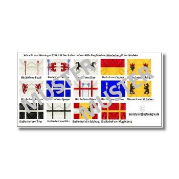 1:72 Flags / Banner Mittelalter Archbishop of Cologne & Allies  # 02 TSF-134
