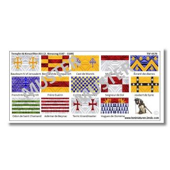 1:72 Flags / Banner Mittelalter 2.nd Crusade from 1147-1149 # 11 TSF-176