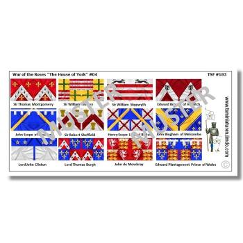 1:72 Flags / Banner Mittelalter War of Rose "York" #04 TSF-183