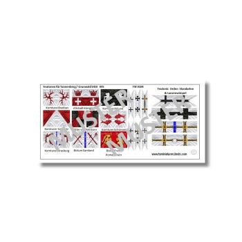 1:72 Mittelalter Teutonic Flags / Banner # 5 TSF-104