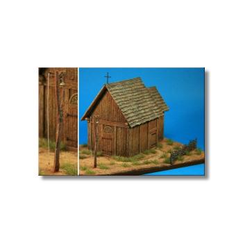Green-Line: GL-QK-010 Medieval wooden Chapel, 1:72
