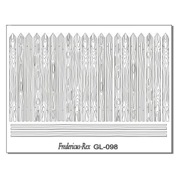 Green-Line: GL-098 Wood fence #1 90 degrees 1:35
