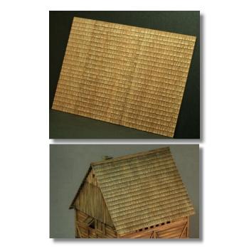 Green Line - GL-BAU-005 Wooden shingles panel large (19 x 24cm ) 1:72