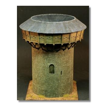 Green-Line: GL-GEB-010 Stone tower with wooden fortified gang, 1:72