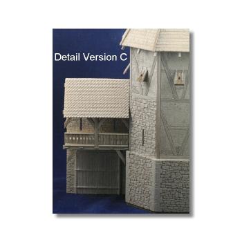 Green-Line: GL-GEB-043 Medieval octagonal tower with growing, 1:72