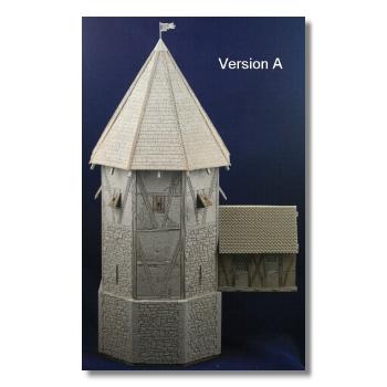 Green-Line: GL-GEB-043 Medieval octagonal tower with growing, 1:72