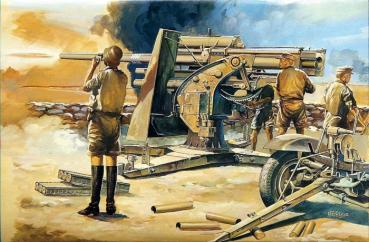 HASEGAWA 1/72 Pz.Kpfw IV Ausf. F2 & 8t Half Track & 88mm Gun Flak 18 "Rommel Afrika Korps" (630046)