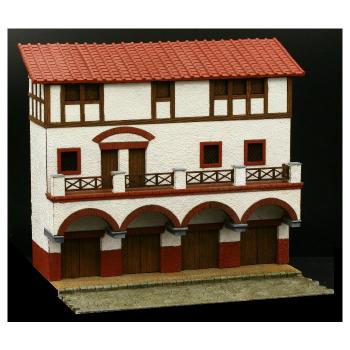 Green-Line: Roman commercial building with Insula No. V, scale 1:72