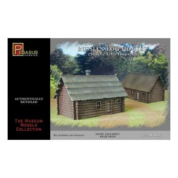 Pegasus Hobbies: 7703 2 Stck. "Russische Blockhütten 1:72"