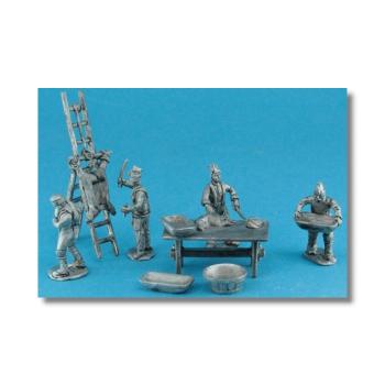 Schilling Zinnfiguren: FL-05 Pig slaughtering, 11 parts