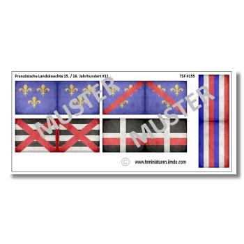 1:72 Flags / Banner for French Landsknechts (aged) # 11 TSF-155