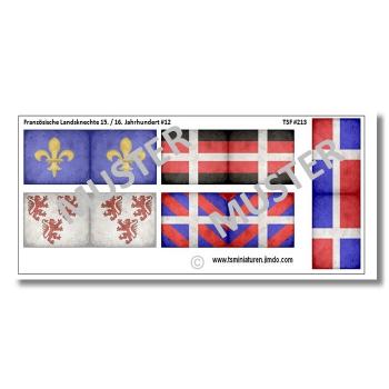 1:72 Flags / Banner for French Landsknechts (aged) # 12 TSF-213