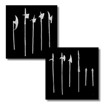 Valdemar-Miniatures: VZ001 Weapon Set #1, "Helebarden" 1:72