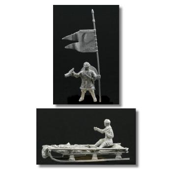 Valdemar-Miniatures: VA183 "Wounded Russian Prince on Seldge" 1:72