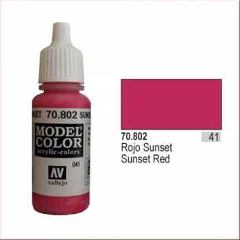 Vallejo Model Color - 041 Sunset Rot (Sunset Red), 17 ml (70.802)