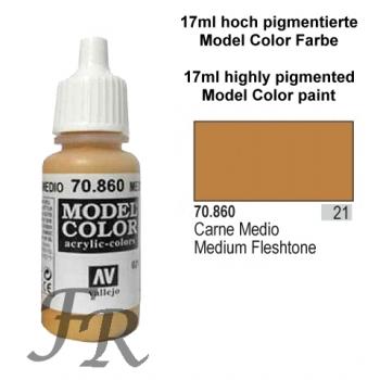 Vallejo Model Color - 021 Mittlere Hautfarbe (Medium Fleshtone), 17 ml (70.860)