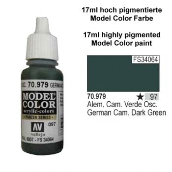 Vallejo Model Color -097 German Camo Dark Green, 17 ml (70.979)
