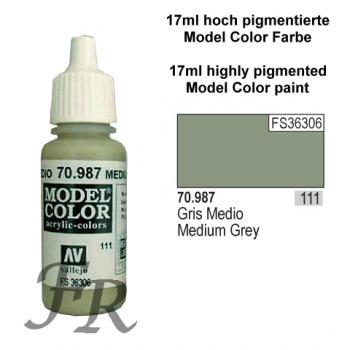 Vallejo Model Color - 111 Medium Grey, 17 ml (70.987)