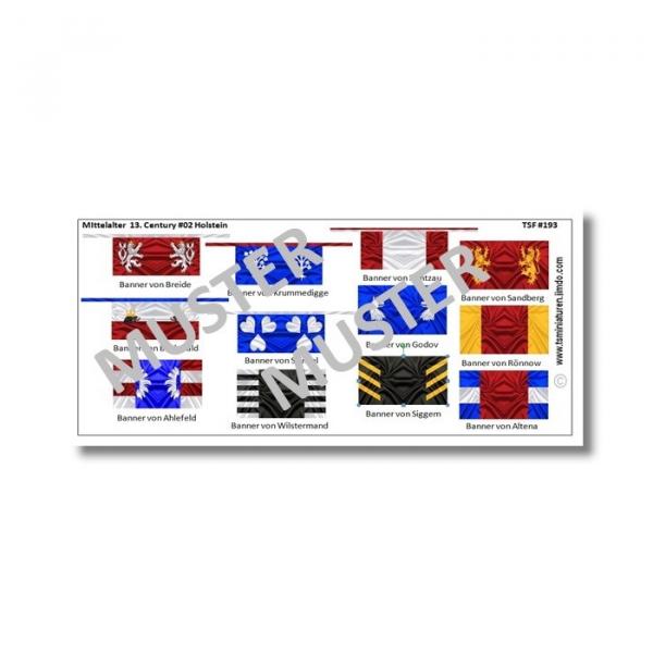 1:72 Flags / Banner Medieval 13. Century Holstein # 2 TSF-193