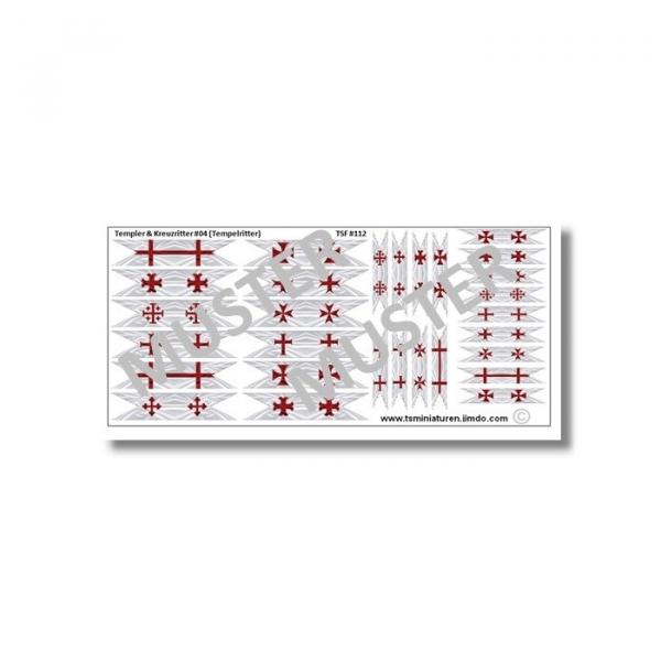 1:72 Flags / Banner Medieval Templar Knights # 04 TSF-112