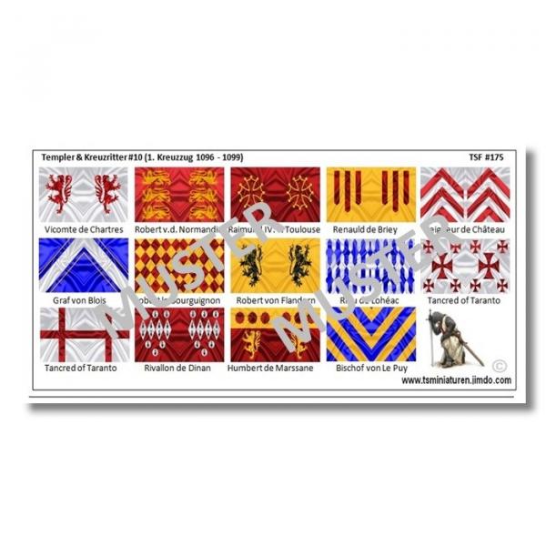 1:72 Flags / Banner Medieval 1.st Crusade from 1096-1099 # 10 TSF-175
