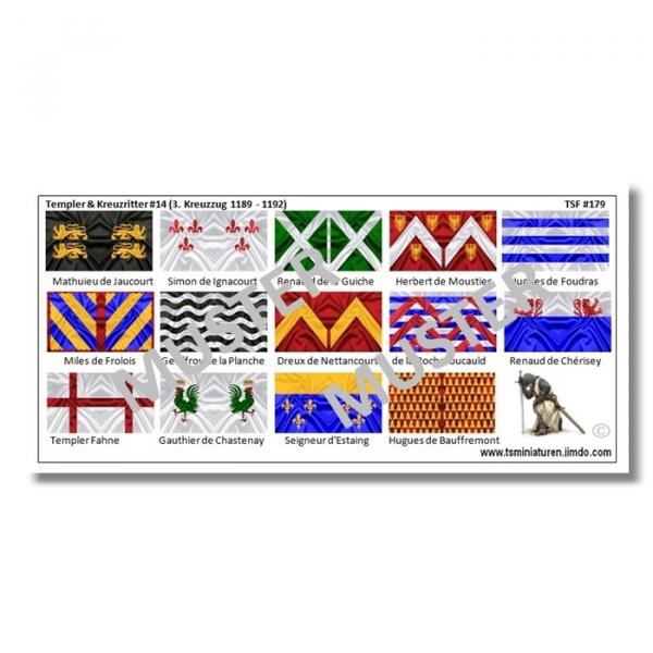 1:72 Flags / Banner Medieval 3.th Crusade from 1189-1192 # 14 TSF-179