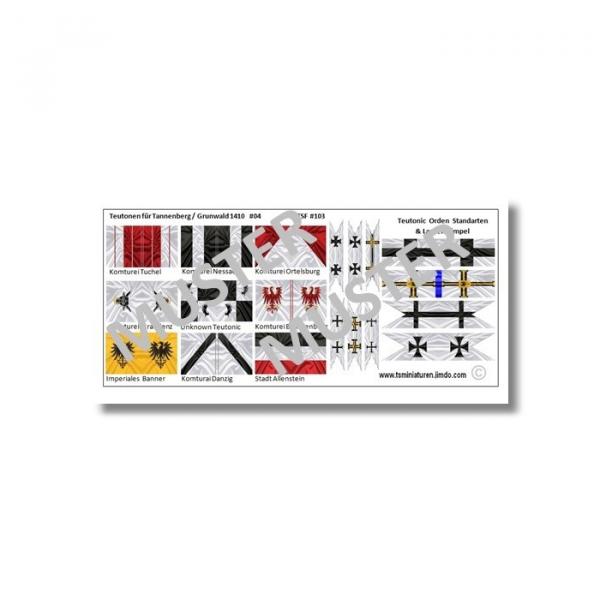 1:72 Mittelalter Teutonic Flags / Banner # 4 TSF-103