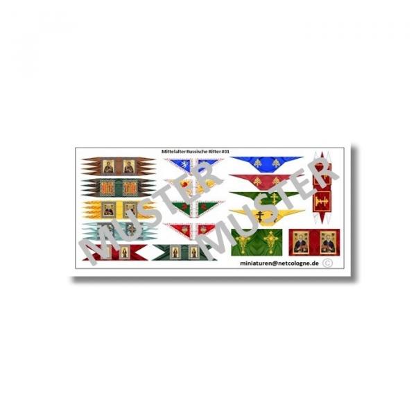 1:72 Mittelalter Russian Flags / Banner # 01 TSF-156