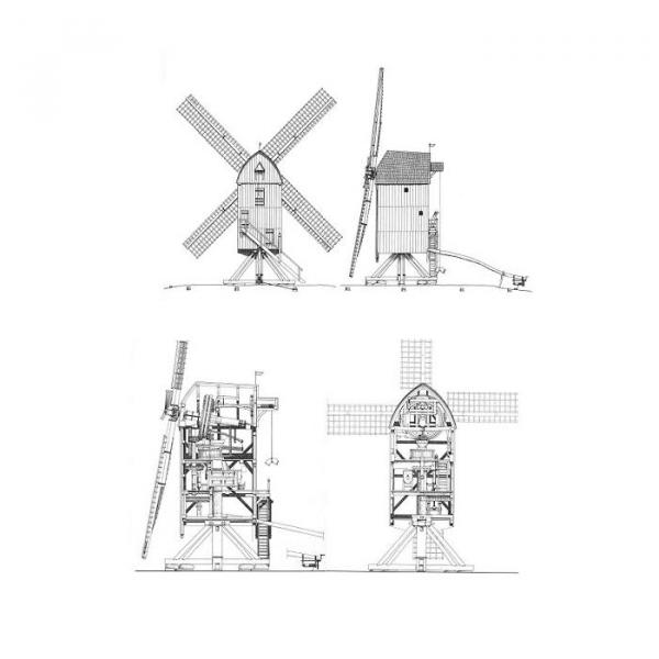 Green-Line: GL-GEB-021 Windmill 15.-19 Century, 1:72