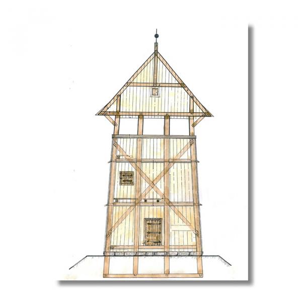 Green-Line: GL-QK-004 Medieval  wooden Motte, 1:72