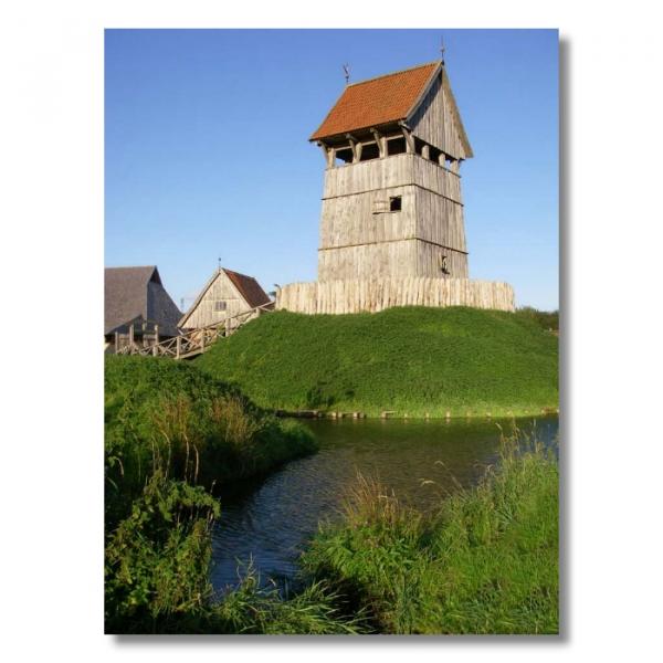 Green-Line: GL-QK-004 Medieval  wooden Motte, 1:72