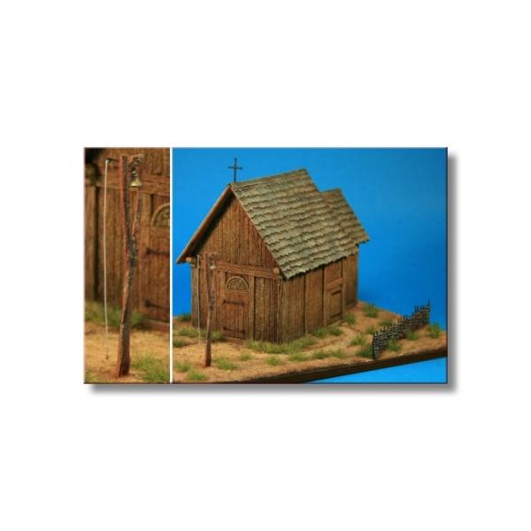 Green-Line: GL-QK-010 Medieval wooden Chapel, 1:72