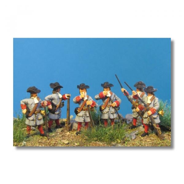 Germania Figuren: Imperial Musketeers - Musket loading 1:72
