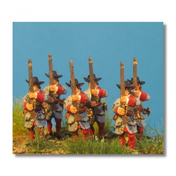 Germania Figuren: Kaiserliche Musketiere - Präsentiert die Muskete 1:72