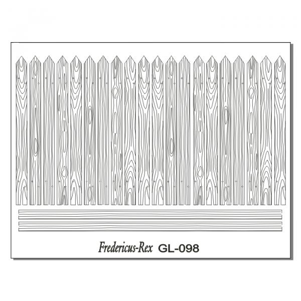 Green-Line: GL-098 Holz-Zaun #1 90 Grad, 1:35
