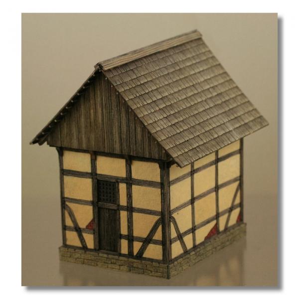 Green-Line: GL-GEB-001 Kleines Fachwerkhaus, 1:72 (Lieferzeit 3 Wochen)