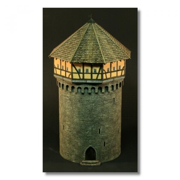 Green-Line: GL-GEB-022a + 022b Stone tower with timbered top, 1:72