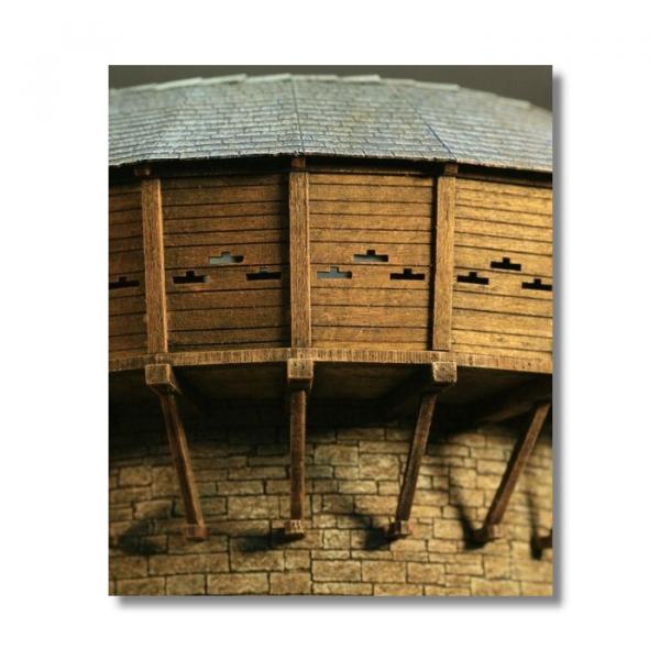 Green-Line: GL-GEB-010 Stone tower with wooden fortified gang, 1:72