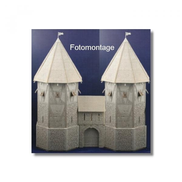 Green-Line: GL-GEB-043 Medieval octagonal tower with growing, 1:72