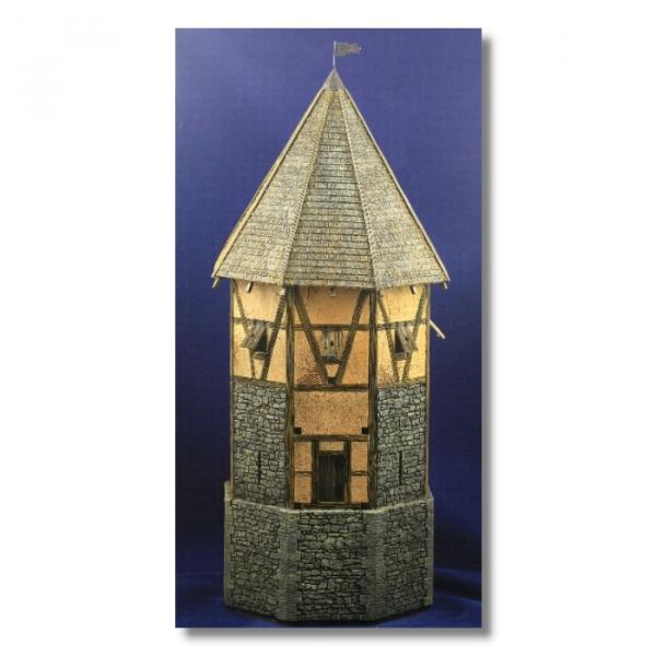 Green-Line: GL-GEB-043 Medieval octagonal tower with growing, 1:72