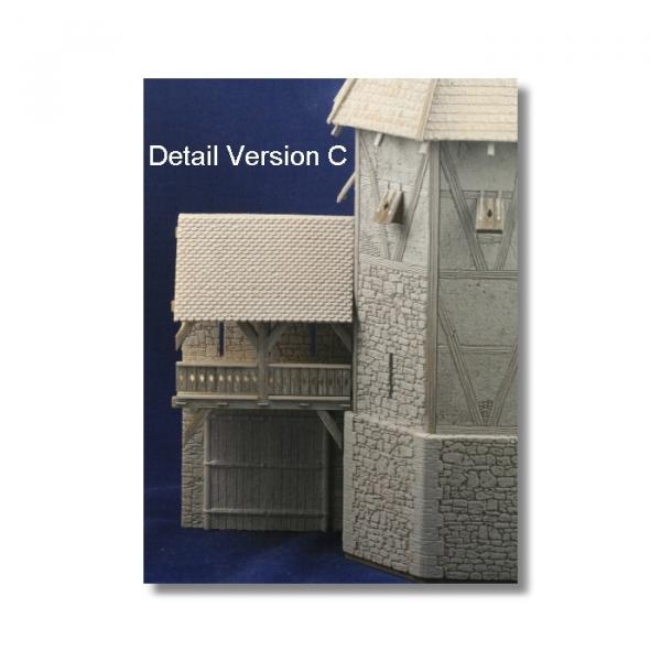 Green-Line: GL-GEB-043 Medieval octagonal tower with growing, 1:72