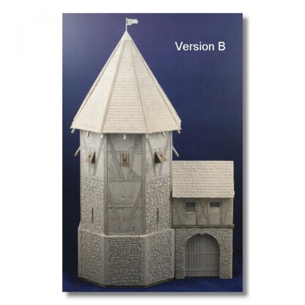 Green-Line: GL-GEB-043 Medieval octagonal tower with growing, 1:72