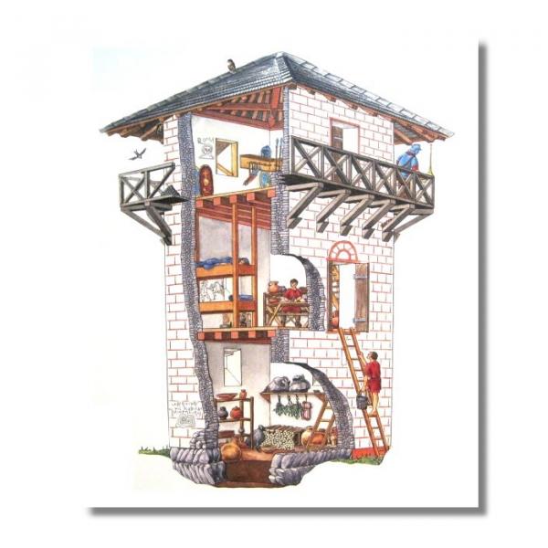 Green-Line: Roman Limes Tower 145 A.C., Scale 1:72