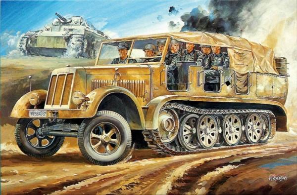 HASEGAWA 1/72 Pz.Kpfw IV Ausf. F2 & 8t Half Track & 88mm Gun Flak 18 "Rommel Afrika Korps" (630046)