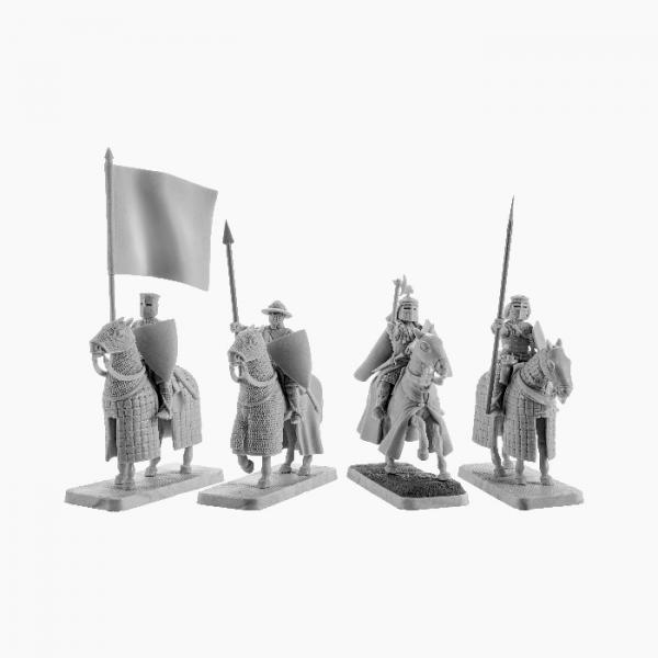 V & V Miniatures: SKU - R28.50 Mounted Crusaders Command