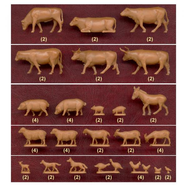 Pegasus Hobbies: 7052 "Farm Animals 1:72"